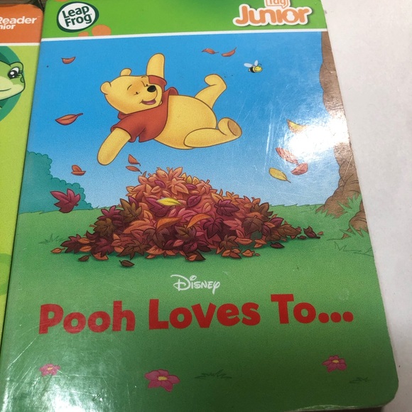 Leap Frog Junior Tag hard cover books, lot of 4 David smells , Dora, Pooh - Picture 12 of 13